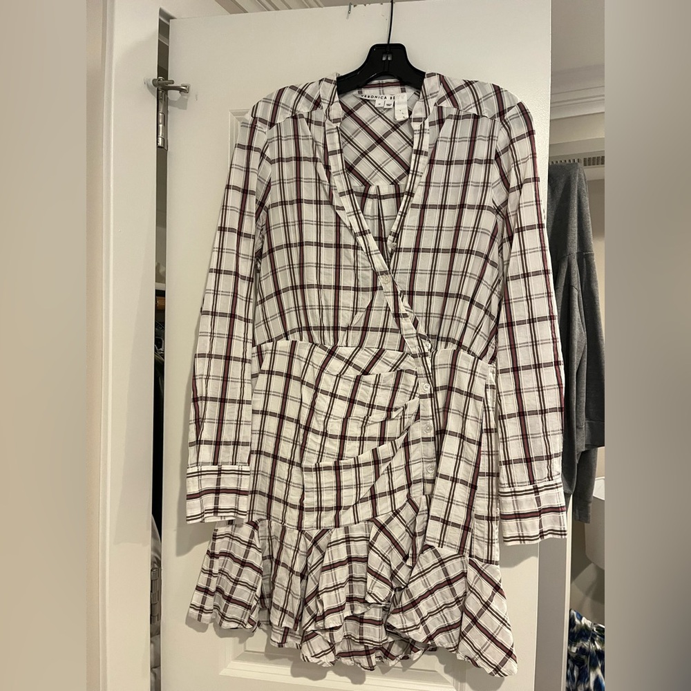 Veronica Beard Sherry Button-Front Minidress - image 2